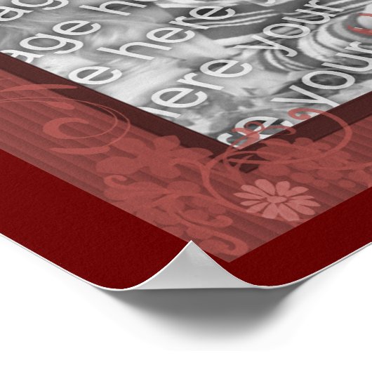 bloemenontwerp Lijst Creëer Uw eigen foto Poster (Hoek)