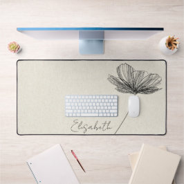  bloemenontwerp schattig boho meisje off wit bureaumat