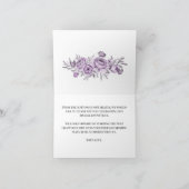 Bloemenorchidee bruiloft bedankkaart (Binnen)