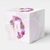 Bloemenorchideeën bruiloft gunst box bedankdoosjes (Voorkant Zijde)