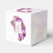 Bloemenorchideeën bruiloft gunst box bedankdoosjes (Achterkant)