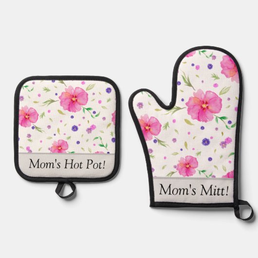 Bloemenoven Mitt & Pot Holder Set (Voorkant)