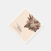  bloemenpampas gras bruiloft servet (Hoek)