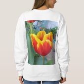  bloemenpastel tulp rode vrouwen trui (Achterkant)