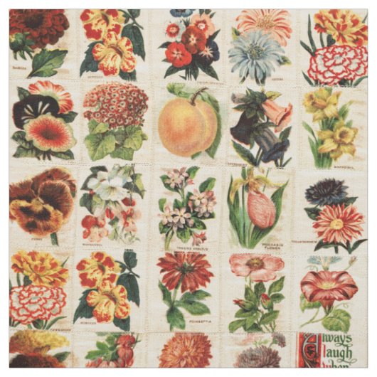 bloemenpatchwork patroon stof (Swatch)