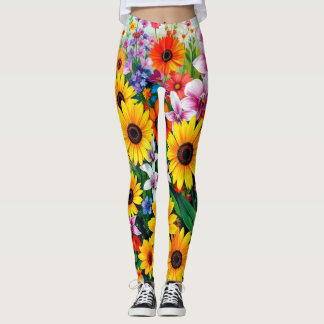 BLOEMENPATROON 8 LEGGINGS