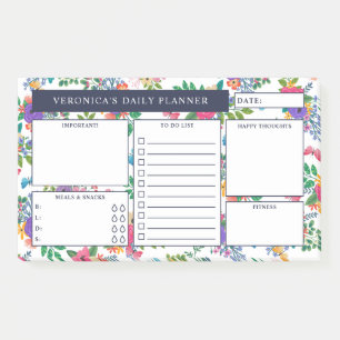 Bloemenpatroon Dagelijkse Planner Post-it® Notes