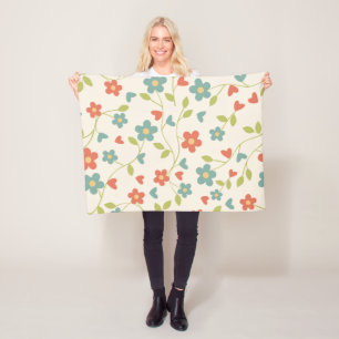 Bloemenpatroon Fleece Deken