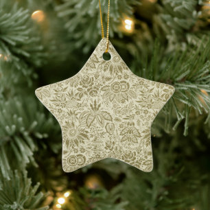 Bloemenpatroon Groene salie Antiek Damask Keramisch Ornament
