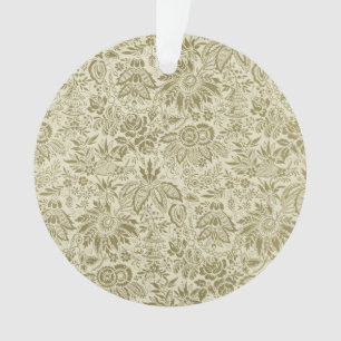 Bloemenpatroon Groene salie Antiek Damask Ornament