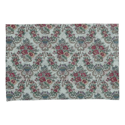 Bloemenpatroon Kleurrijke Trendy Bloemen en Blader Kussensloop (Voorkant-Rechts)