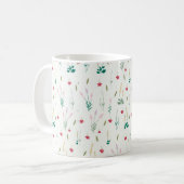 Bloemenpatroon Lente Bloemen Classic Koffiemok (Voorkant links)
