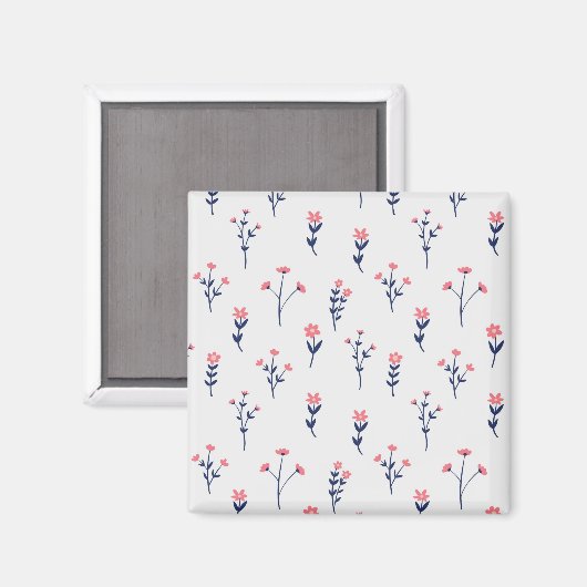 Bloemenpatroon Lente Bloemenplein Magneet (Voorkant / Achterkant)