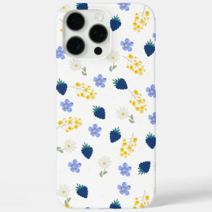 Bloemenpatroon met wilde bloemen en braamstruiken iPhone 16 pro max hoesje