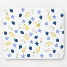 Bloemenpatroon met wilde bloemen en braamstruiken