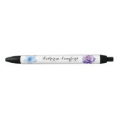 bloemenpatroon-pen | Aangepaste Kantoor Gift Zwarte Inkt Pen (Voorkant)