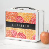 Bloemenpatroon, Sinaasappel Dahlia, Jouw naam (In situ)