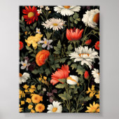 bloemenpatroon sublimatie afdrukken poster (Voorkant)