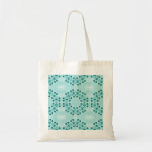 Bloemenpatroon, Turkoois Tote Bag