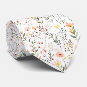 Bloemenpatroon Weide Stropdas