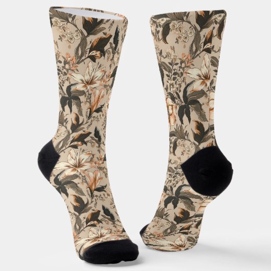 bloemenpatroonbemanning Sokken (Gebogen)