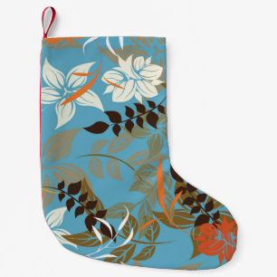 Bloemenpatroonillustratie: naadloze  rug kleine kerstsok