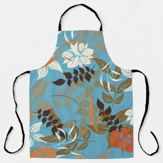 Bloemenpatroonillustratie: naadloze  rug schort