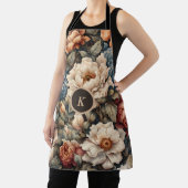 Bloemenpioenen en Rozen Monogram Schort (Insitu)