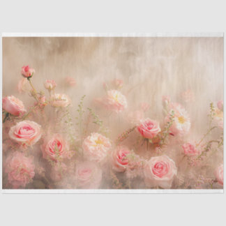 Bloemenpioenen Rozen Paste Pink Decoupage Tissuepapier