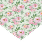 Bloemenpioenen tafelkleed (Gekanteld)