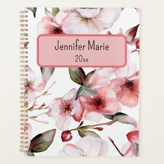 Bloemenplanner personaliseren met naam, jaar planner (Voorkant)