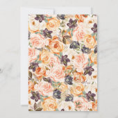 Bloemenpompoen Thanksgiving Diner Kaart (Achterkant)