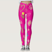 Bloemenpoot Print Leggings (Voorkant)
