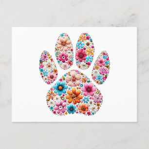 Bloemenpootprint Feestdagenkaart