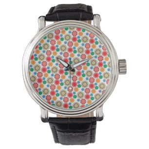 Bloemenpower in Rijen 002 Horloge