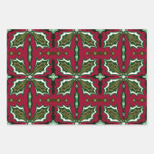 bloemenpracht Spaans Kerstblad ornamenten Inpakpapier Vel (Voorkant)