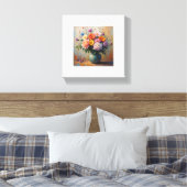 bloemenprint canvas afdruk (Insitu (Slaapkamer))