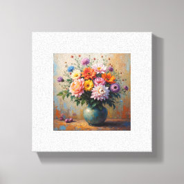 bloemenprint canvas afdruk