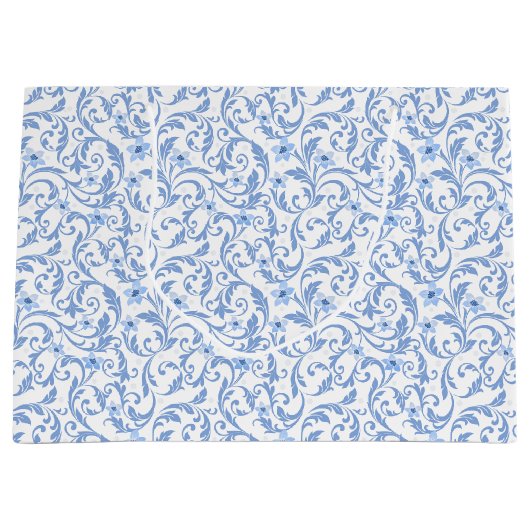 Bloemenprint geschenkzak groot cadeauzakje (Voorkant)