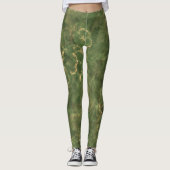 Bloemenprint Groene Leggings (Voorkant)