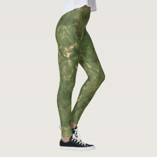 Bloemenprint Groene Leggings