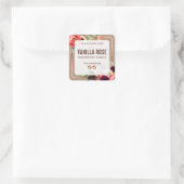  bloemenproductetiketten vierkante sticker (Tas)