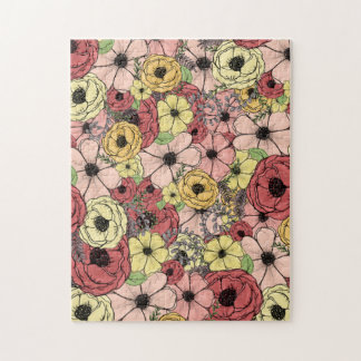 Bloemenpuzzel legpuzzel