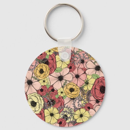 Bloemenpuzzel sleutelhanger (Voorkant)