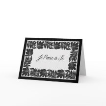 Bloemenrand Je Pense à Toi – Kaart