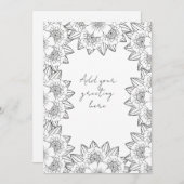 bloemenrand | Kleur je eigen groet (Voorkant / Achterkant)