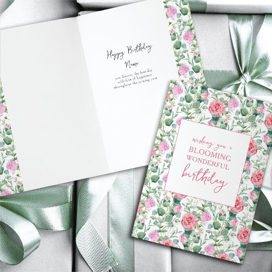 Bloemenrijke Rozen Blooming Kaart