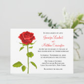 Bloemenrood roos bruiloft romantische elegante blo kaart (Staand voorkant)