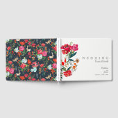 Bloemenrood roze rozen Bruiloft Gastenboek (Volledig)