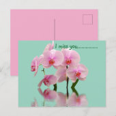 Bloemenroze Briefkaart (Voorkant / Achterkant)